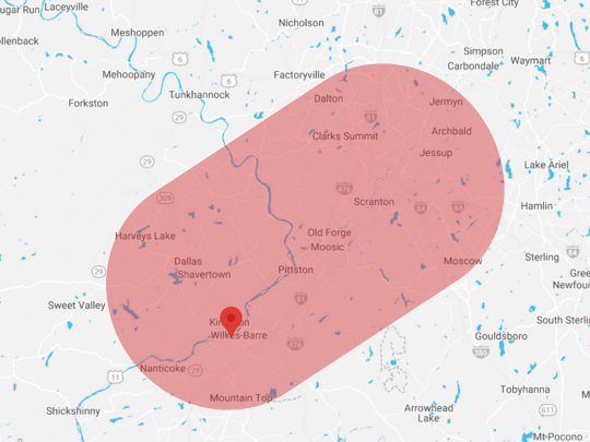 Sammi Google Post areas we serve map